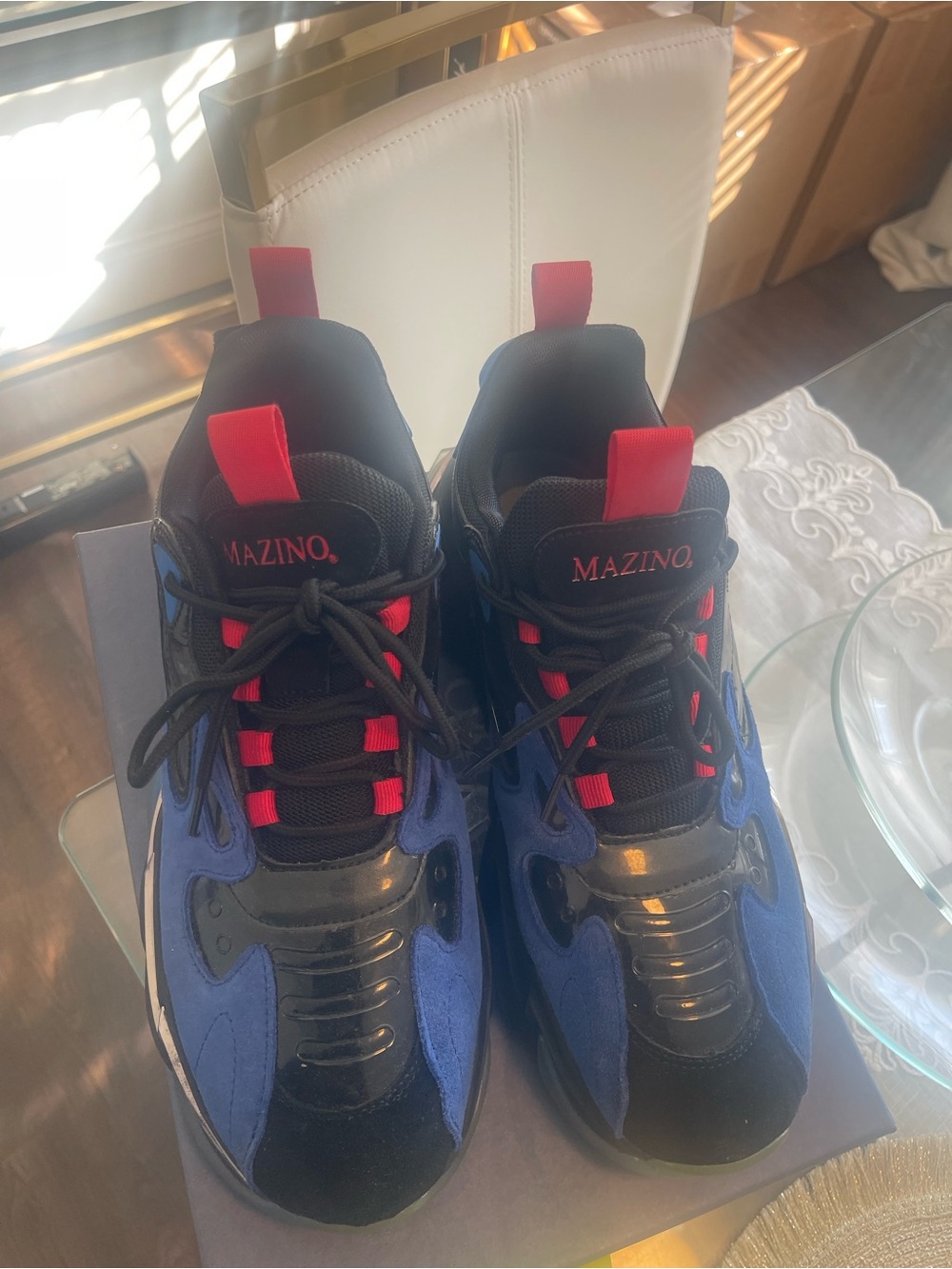 Mazino Men’s Blue and Black Athletic Sneakers
